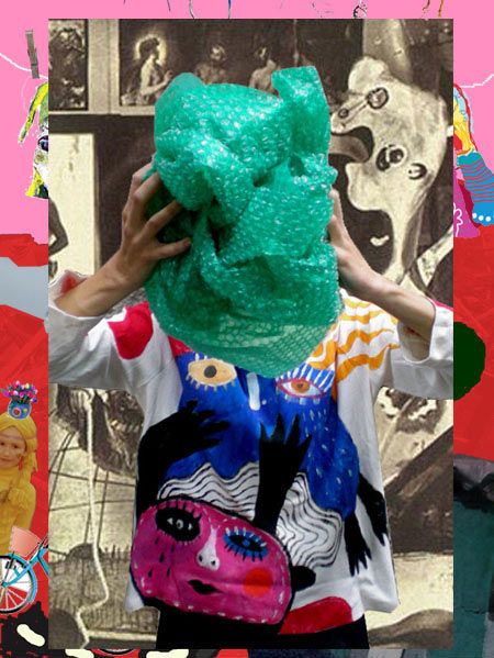mask tshirt in green